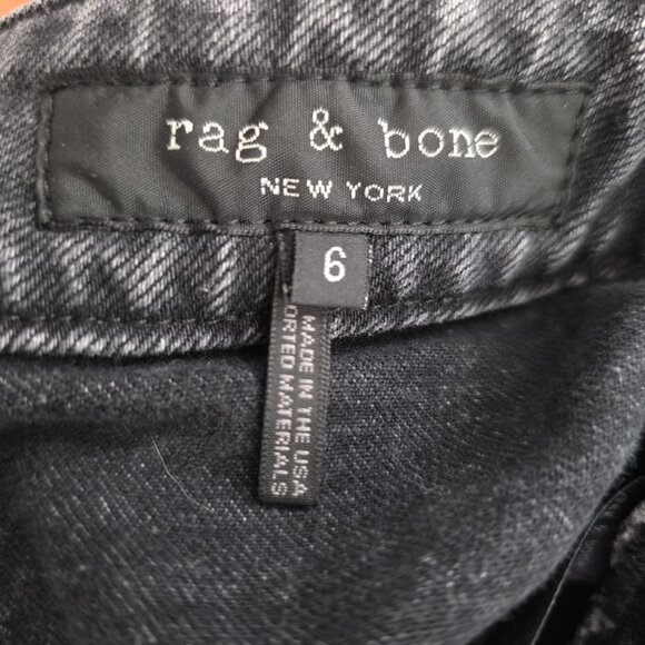 Rag & Bone Isabel Grey Snake Denim Mini Skirt 6 EUC - Picture 4 of 4